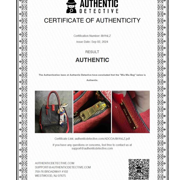 ❌Sold ❌Miu Miu denim and red leather bag | From Prada Japan - Picture 14 of 17